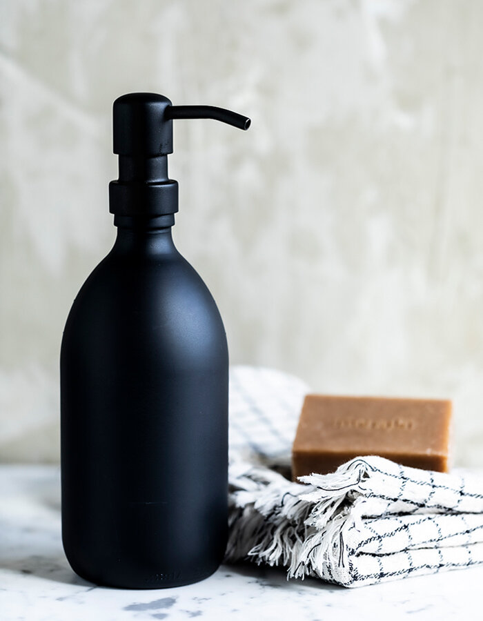 Matte Black Soap Dispenser Bottle / Black 500 ml