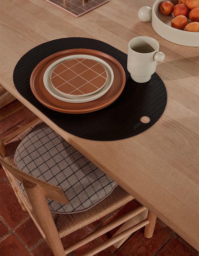 Placemat Ribbo Black - 2 pcs