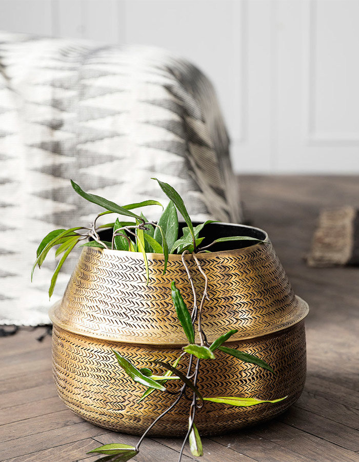 Květináč Brass Rattan Ø 38 cm