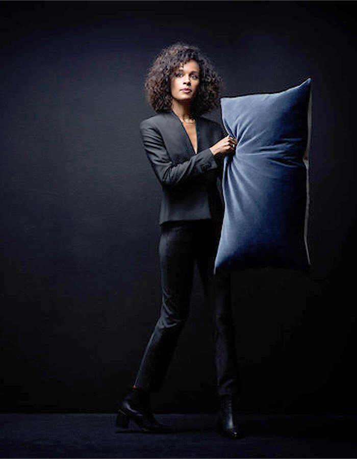 Paolo Cushion Cover, Ink blue, 50x90