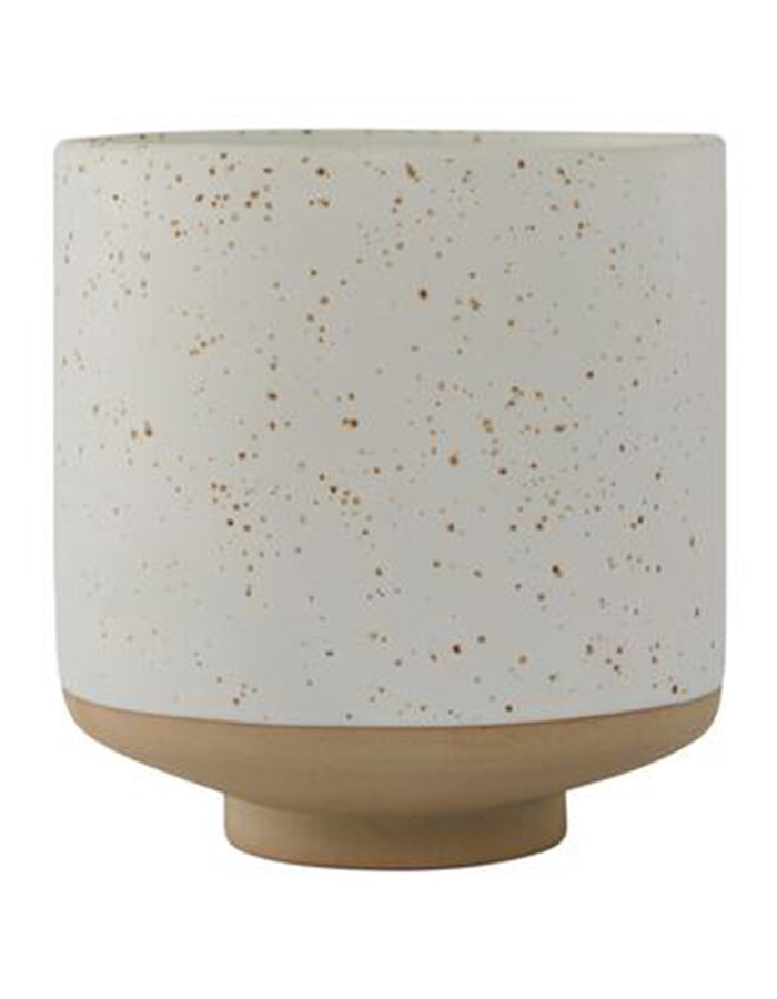 Hagi Pot White / Light Brown