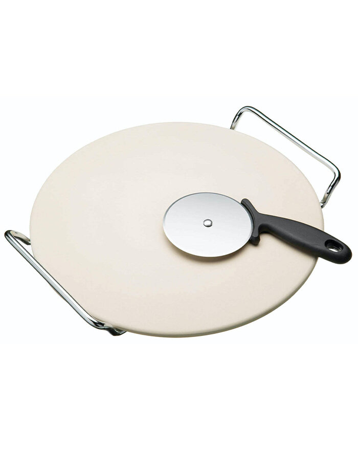 KitchenCraft World of Flavours Italian Pizza Stone Set
