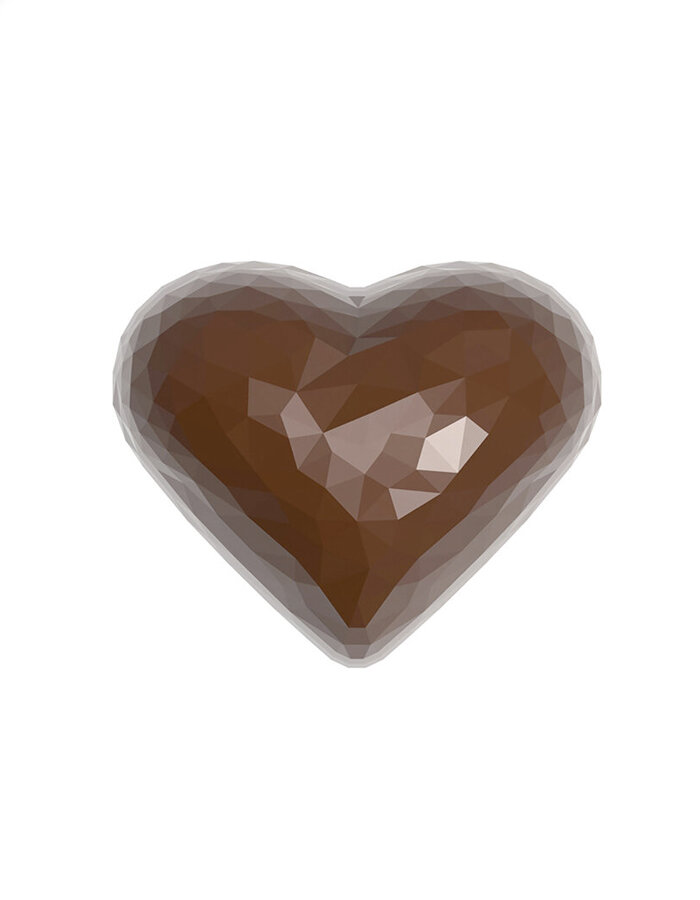 Form for pralines "heart facet"