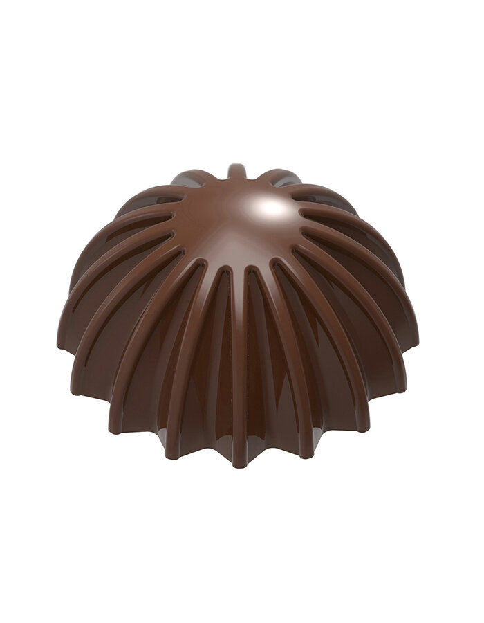 Form for pralines "Half Sphere Pleated"