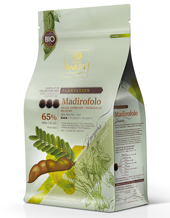 Plantation chocolate MADIROFOLO 65% 1 kg Cacao Barry