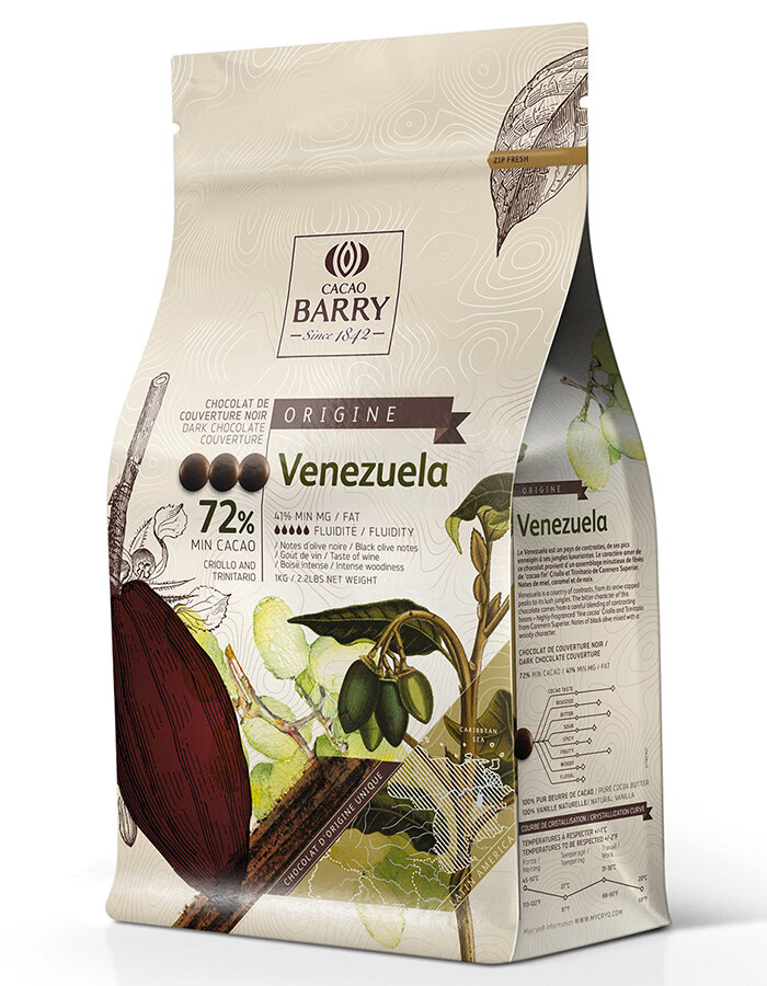 Chocolate VENEZUELA 72% 1 kg Cacao Barry