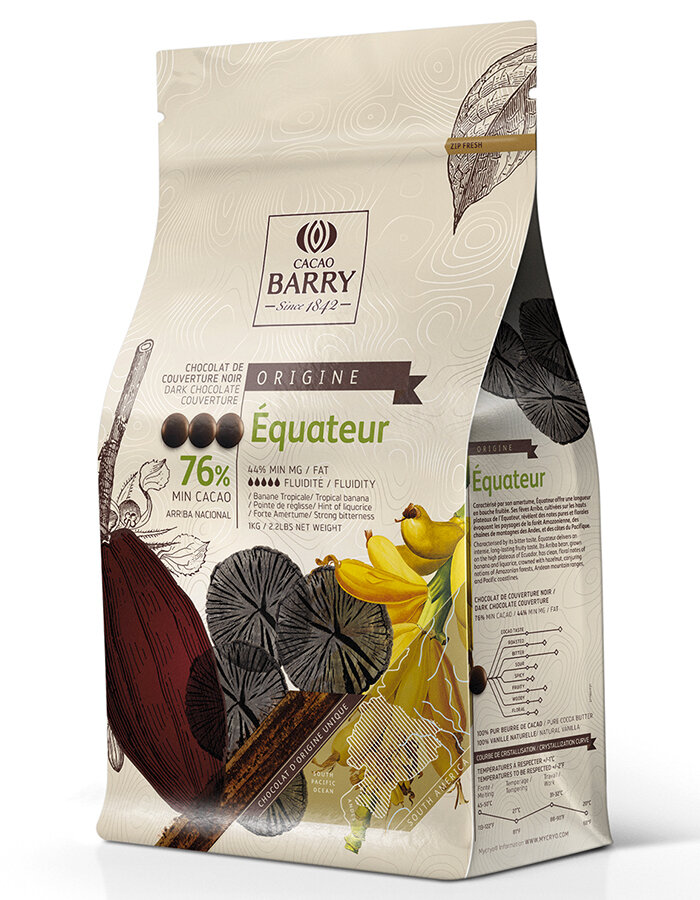 Čokoláda EQUATEUR 76% 1 kg Cacao Barry