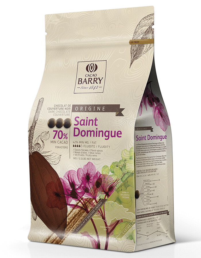 Chocolate SAINT DOMINGUE 70% 1 kg Cacao Barry