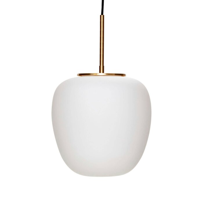 Pendant lamp white glass ø 25