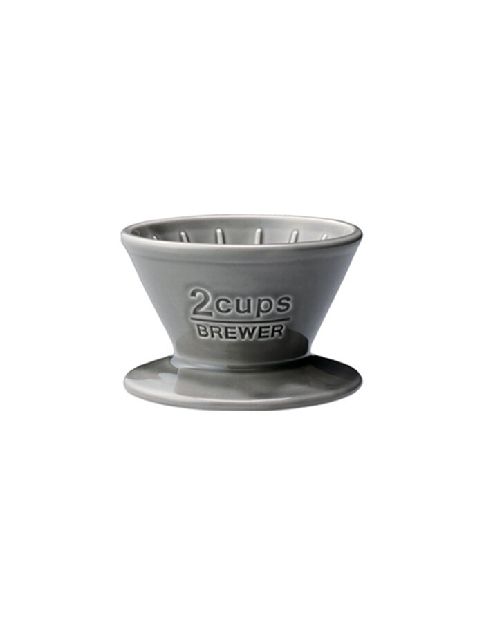 Keramický dripper 2 šálky gray