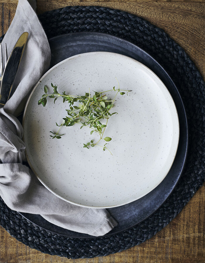 Lunch plate Pion Grey White dia: 21.5 cm