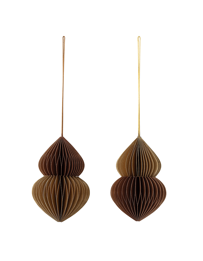Set of christmas ornament Brown Ø 8