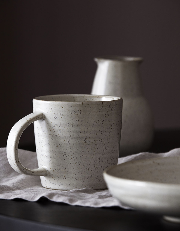 Cup Pion Grey White Ø 9 cm