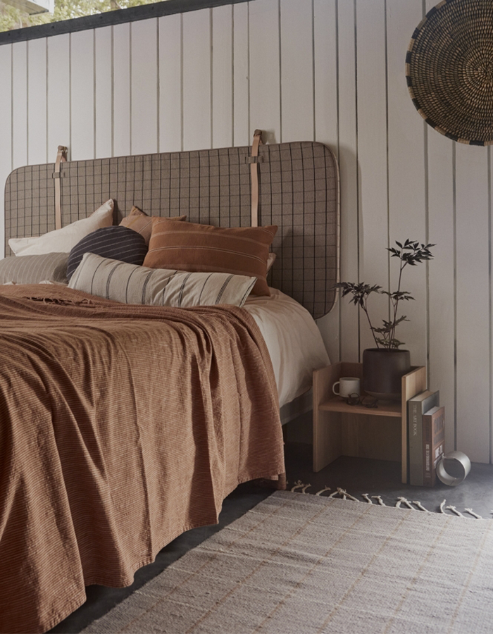 Headboard Grid Offwhite