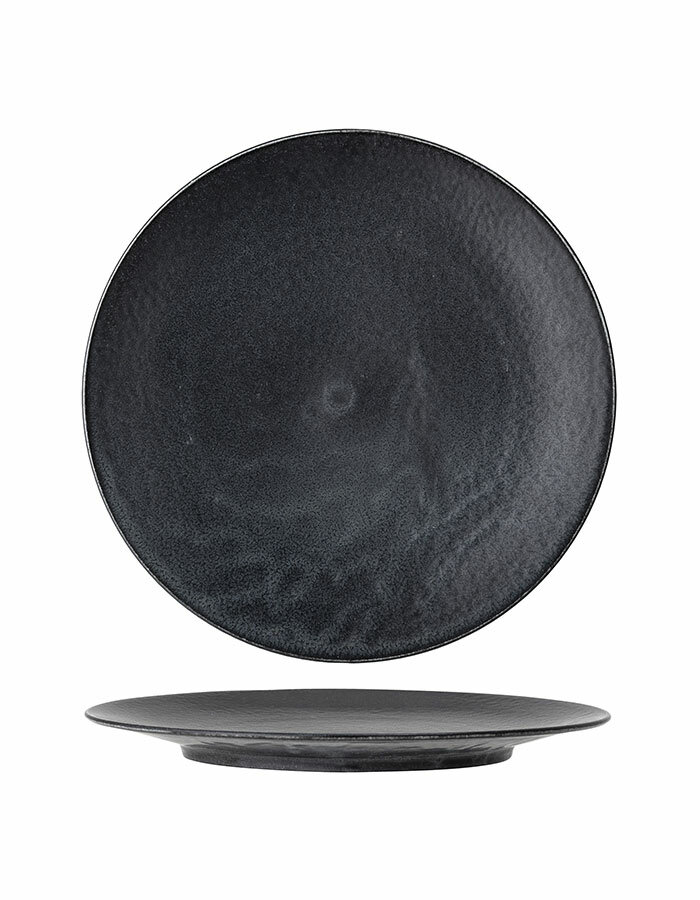 Sada talířů Yoko Black Porcelain Ø 27,5 cm 4 ks