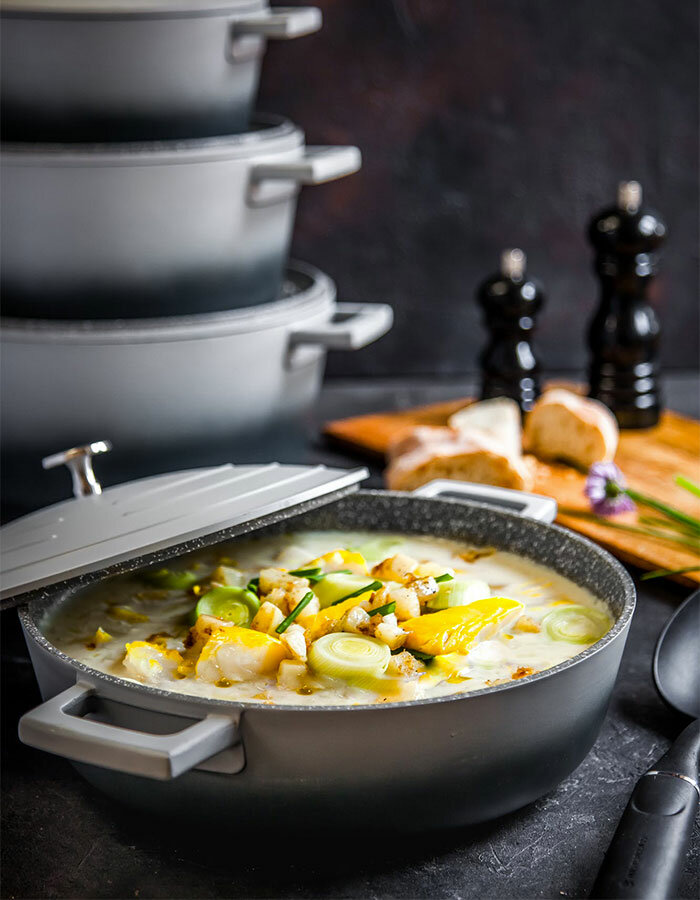 MasterClass Casserole Dish Ombre Grey 4 l