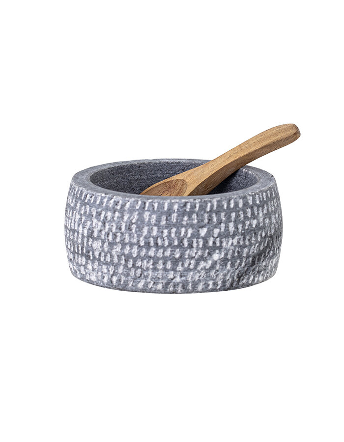 Granite bowl with spoon