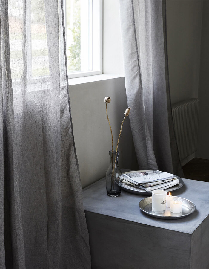 Curtains Plain Grey/Brown