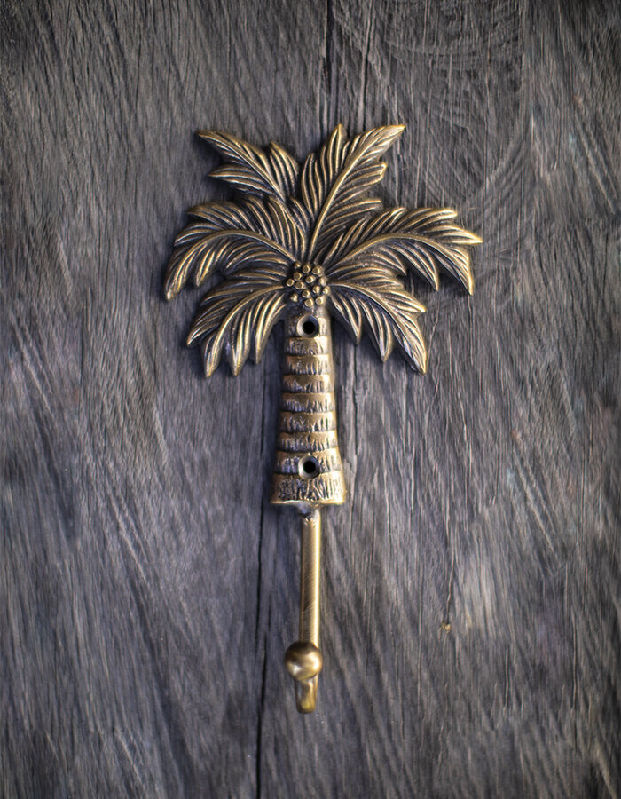 Brass hook Palm 18 cm