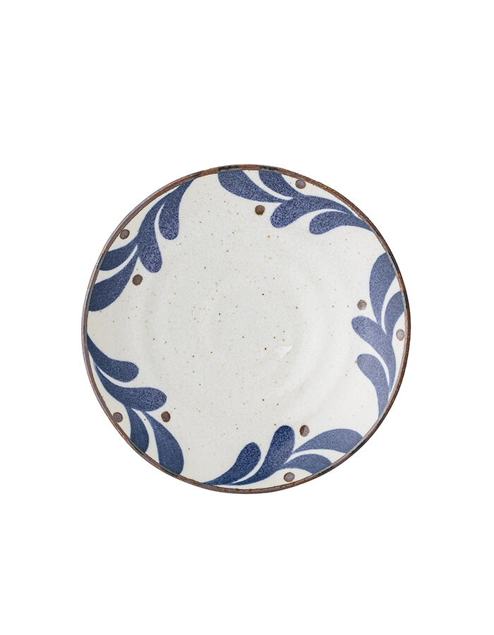 Camellia Serving Bowl Blue/ Brown Small