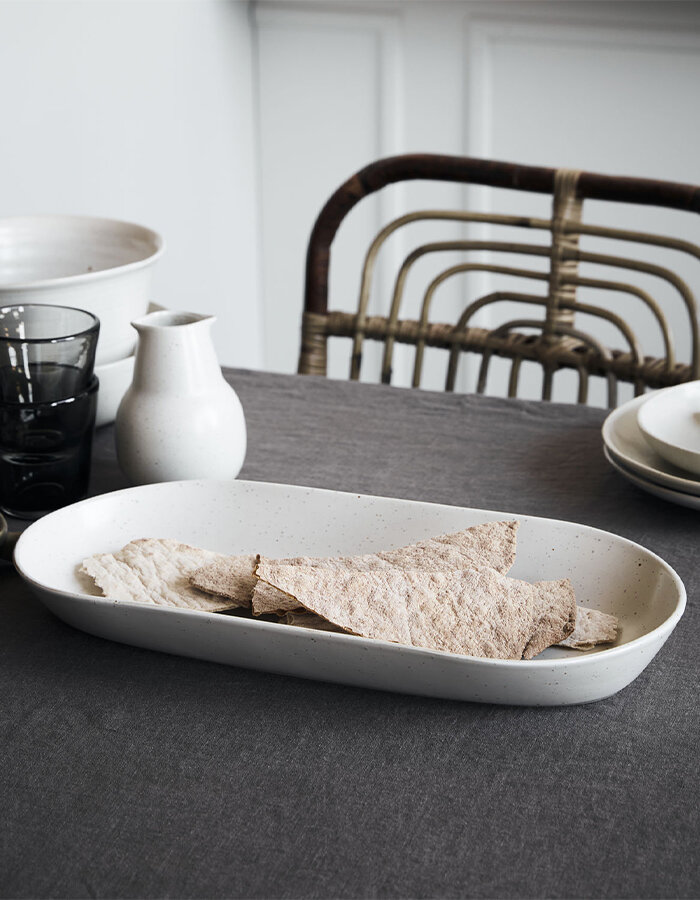 Dinner plate Pion Grey/White Ø 38 cm