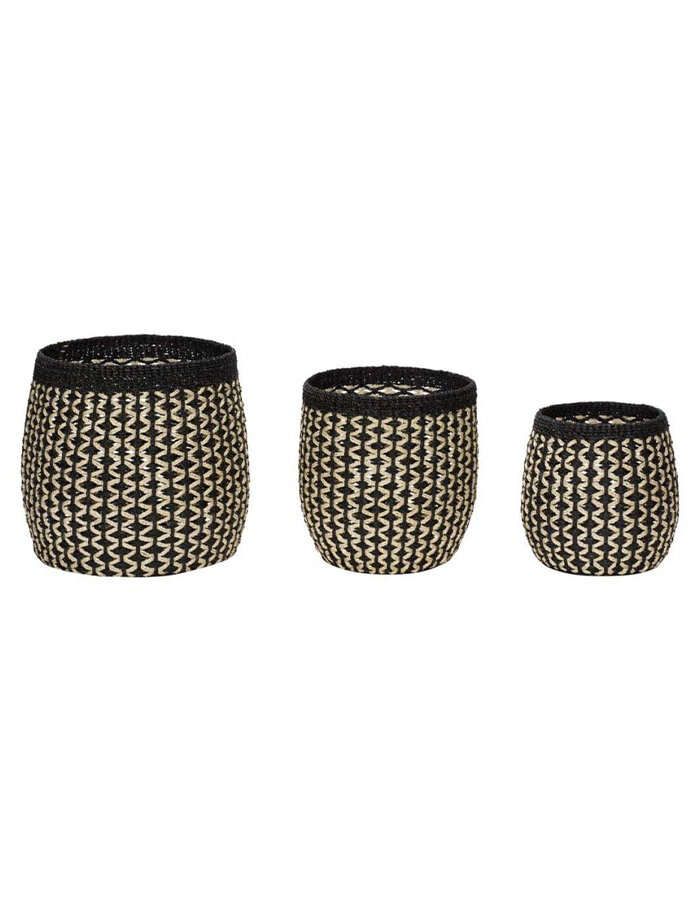 Basket Black Nature s/3
