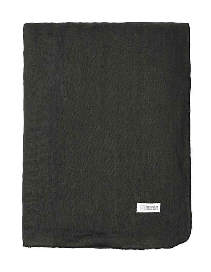 Linen Table Cloth Gracie Black 160 x 300 cm
