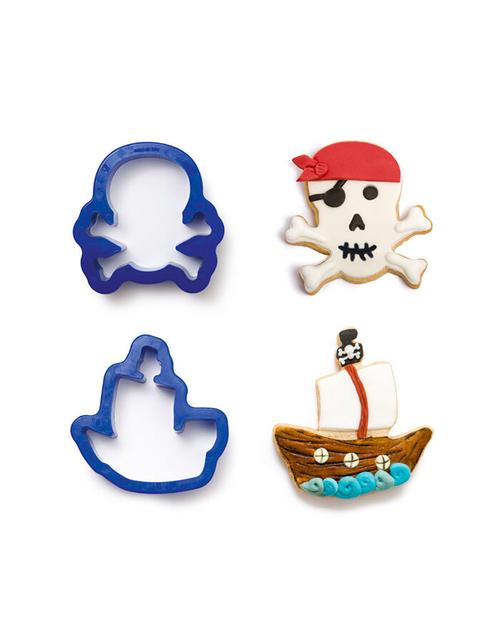Set of cutters Skull and ship