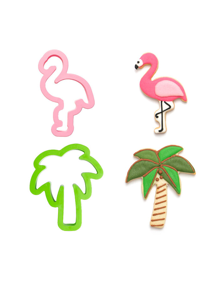 Set of cutters Flamingo and palm