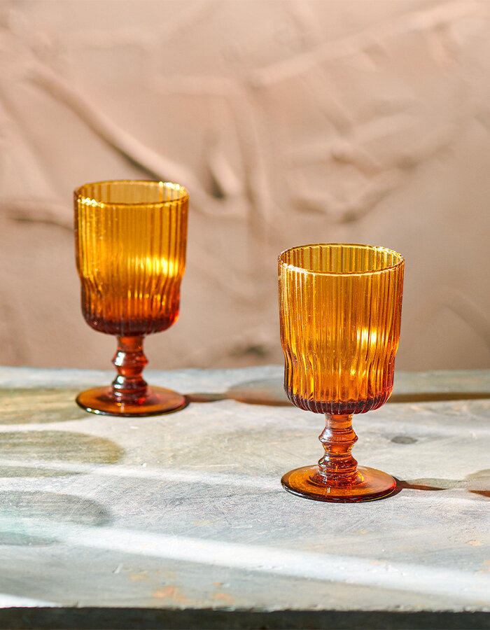 Fali Wine Glass Amber