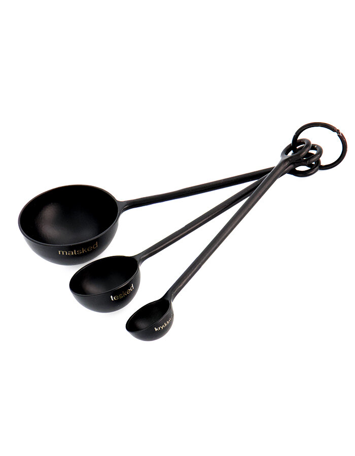 Sada odměrek metal black