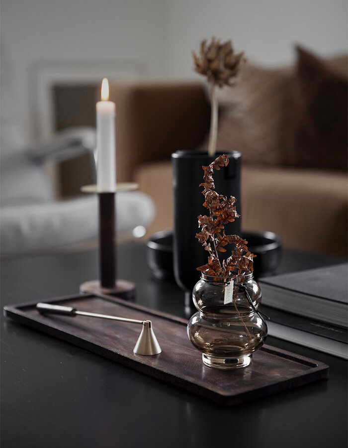 Wooden tray dark brown