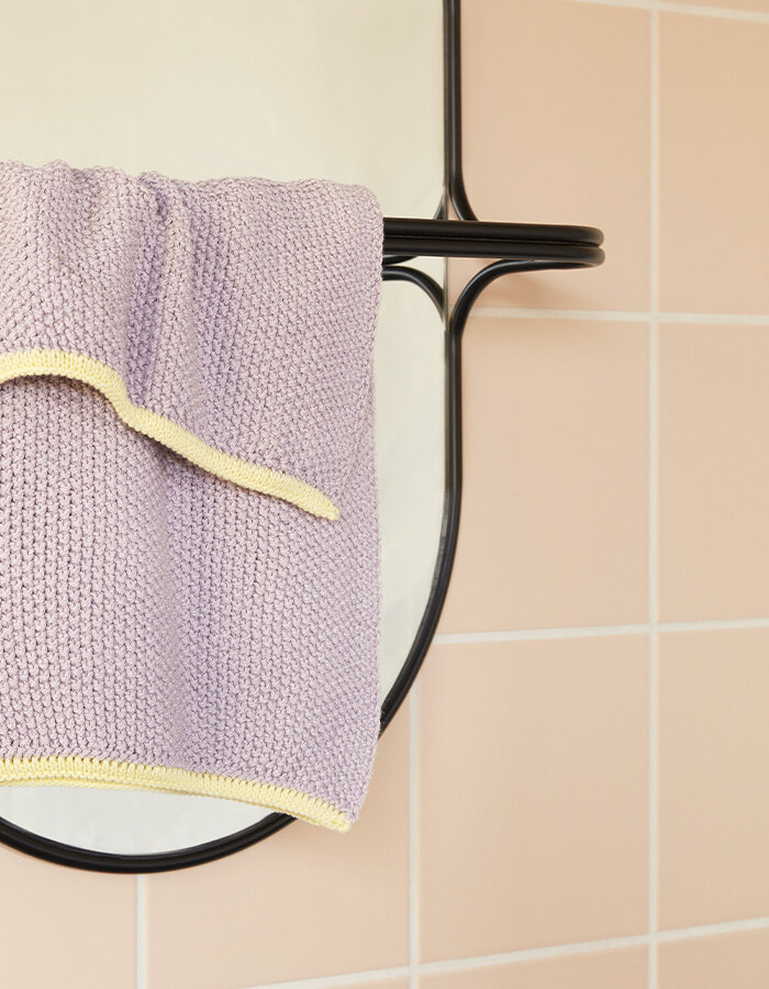 Herb Tea Towel Purple/Yellow