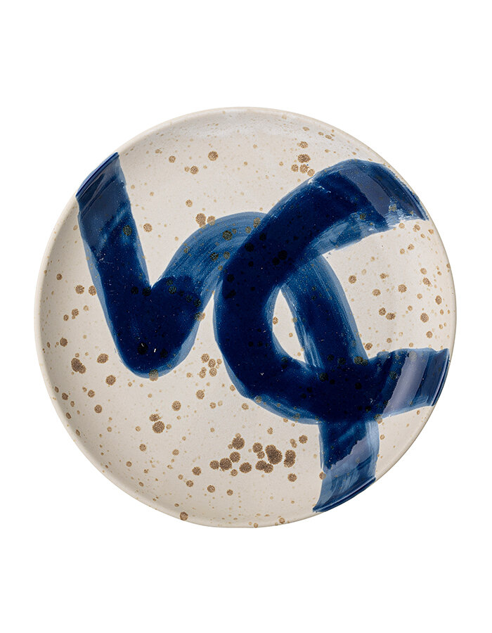 Ozcar Wall Decor Blue Stoneware