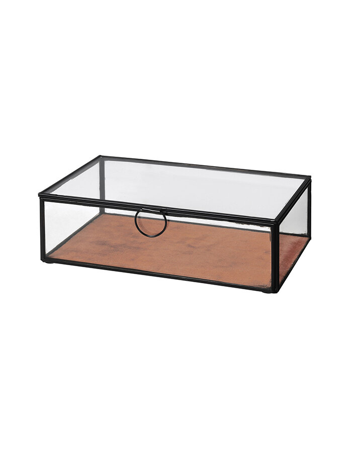 Box Janni Brass Velvet Black Brown