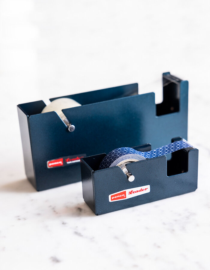 Large steel tape dispenser in navy