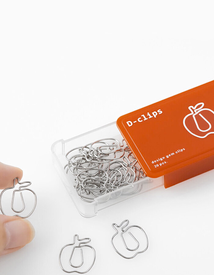 Midori D-Clips Paper Clips Jablko