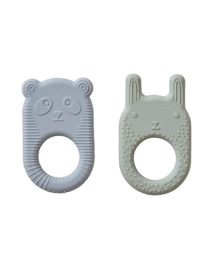 Ninka & Ling Ling Baby Teether Pale Mint / Dusty Blue