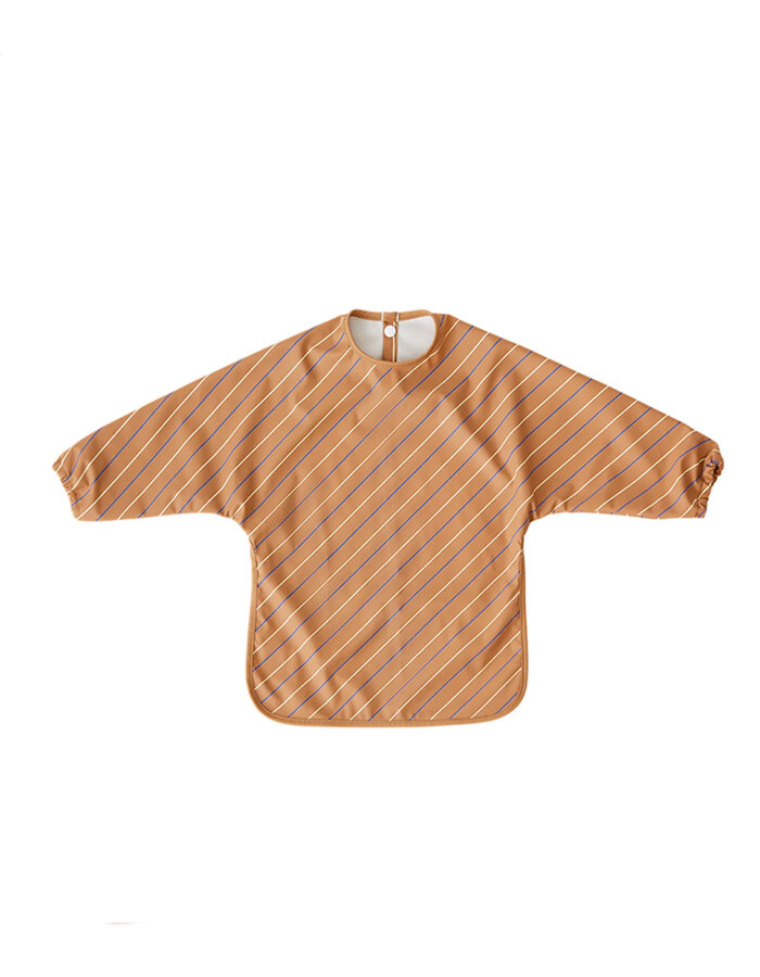 Cape Bib Striped Caramel