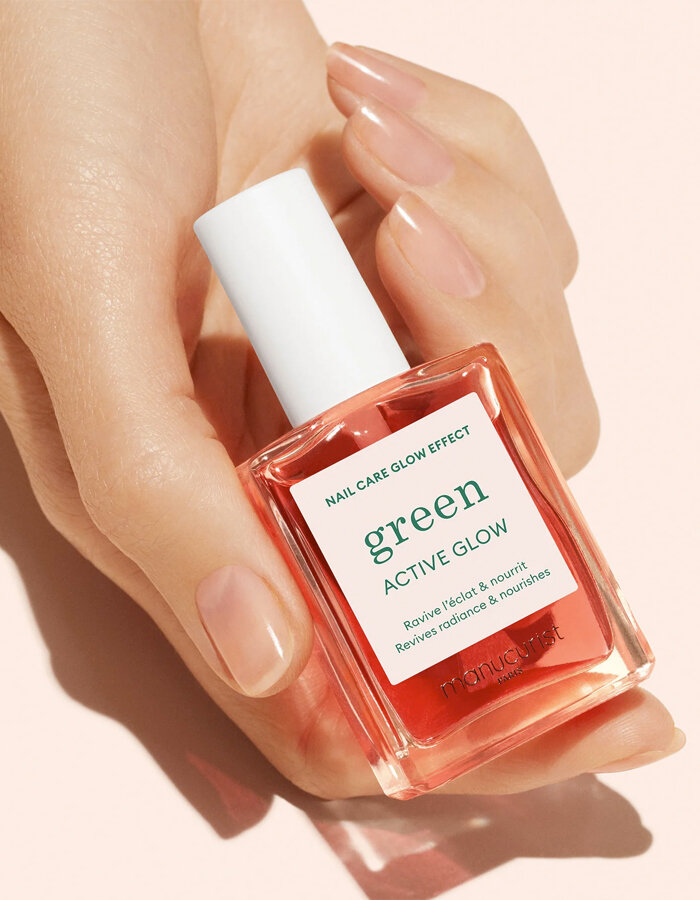 Lak na nehty vyživující Manucurist Green Active Glow Raspberry 15 ml
