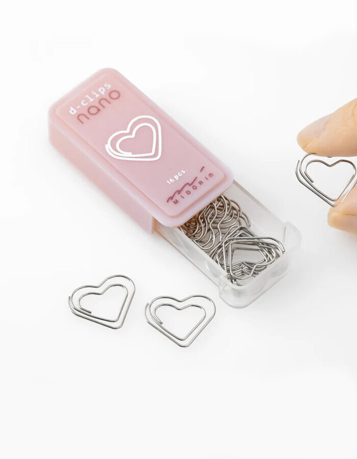 Midori D-Clips Paper Clips Hearts