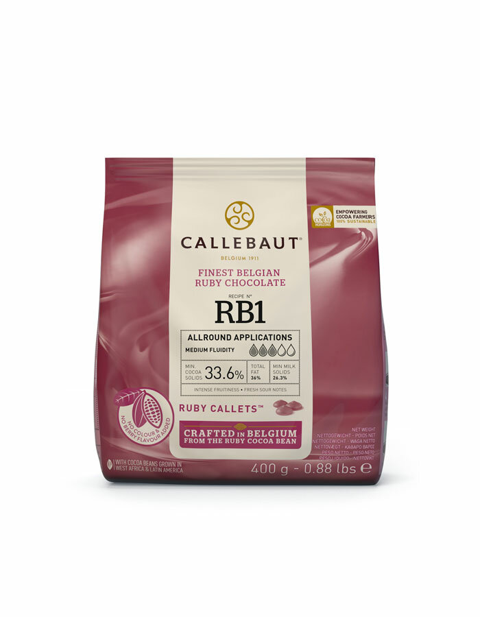 Čokoláda Ruby Callebaut 33,6 % 0,4 kg