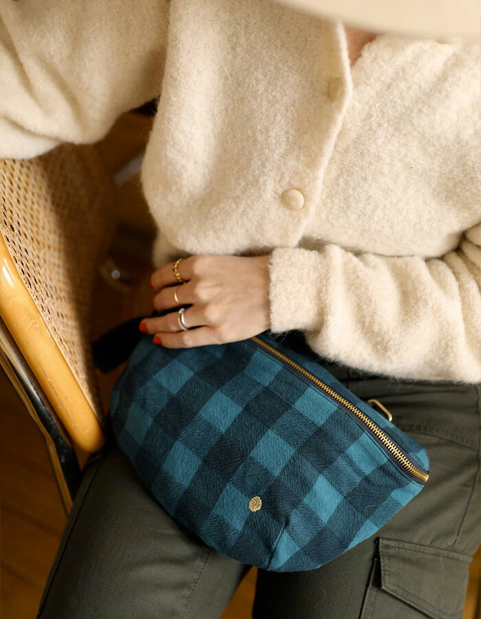 Bum Bag Vichy Peacock