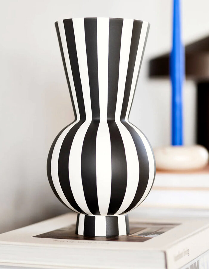 Toppu Pot Round White / Black