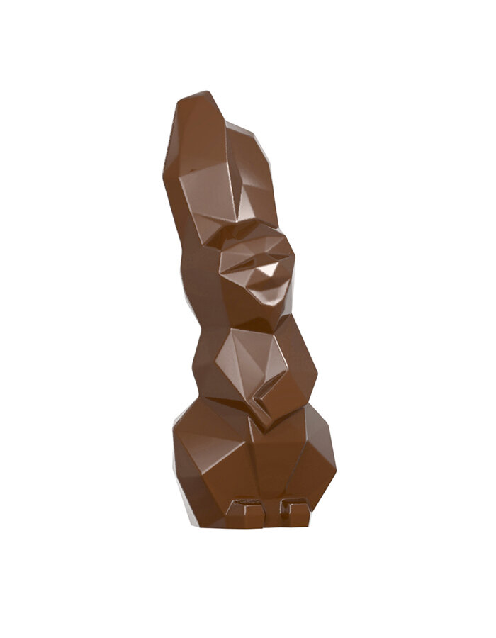 Chocolate mould praline "Laughing Hare Origami"