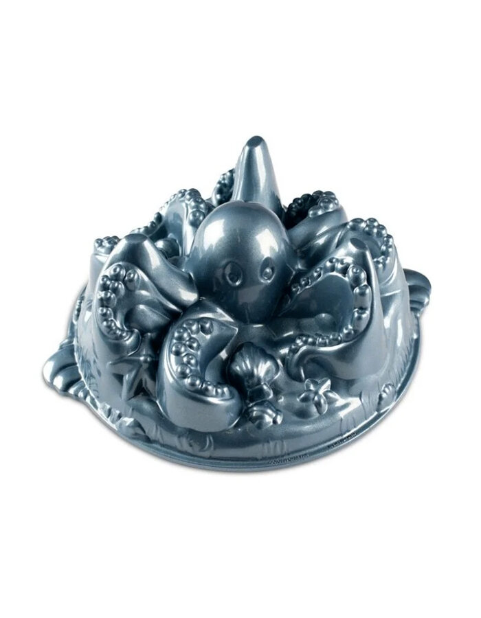 Octopus blue cake tin
