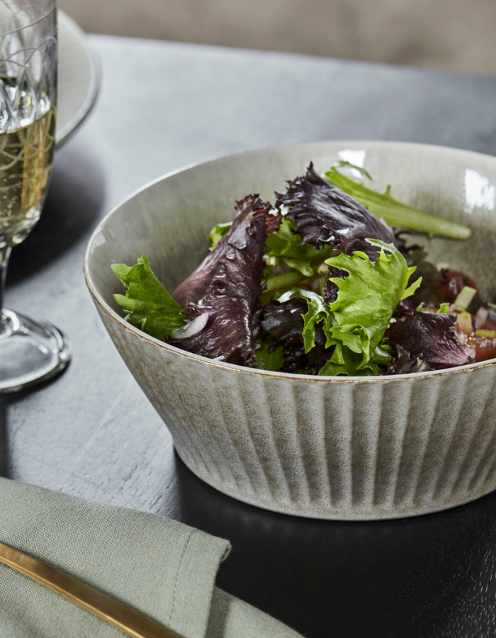 Stoneware bowl Pleat 19 cm