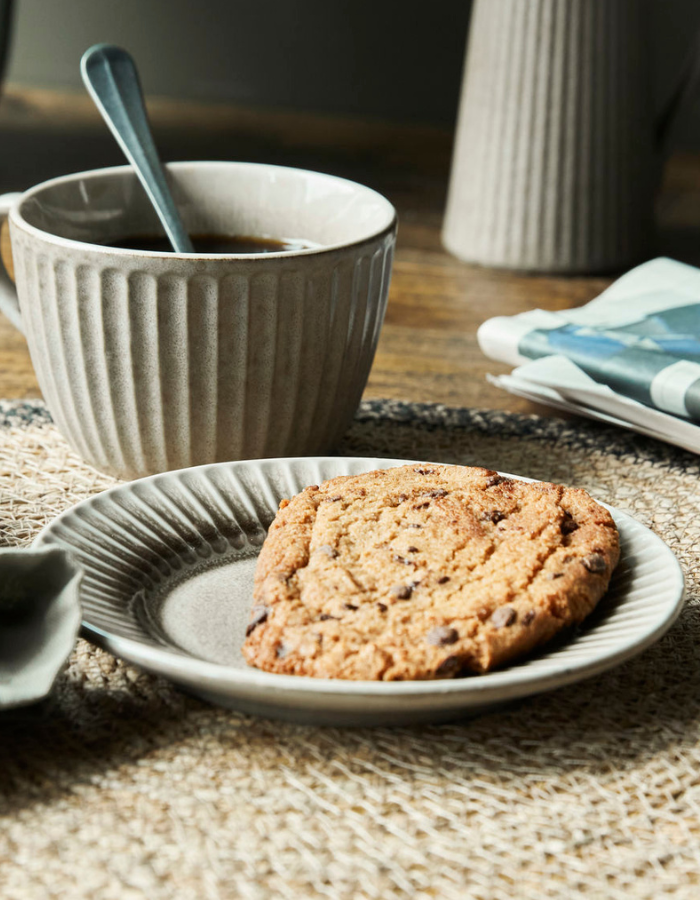 Cake plate stoneware Pleat