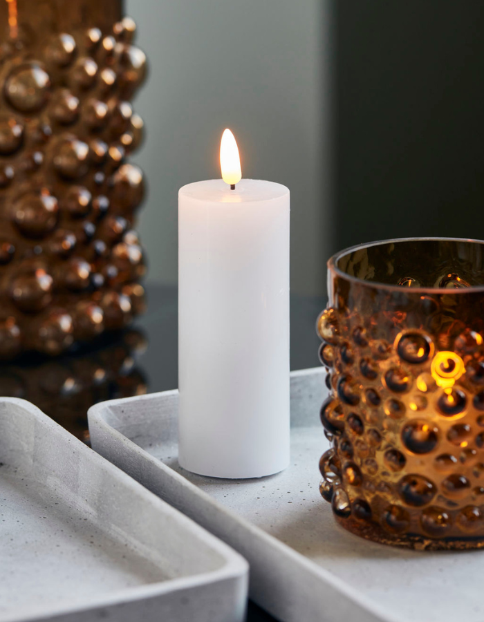 LED candle white 12,5 cm