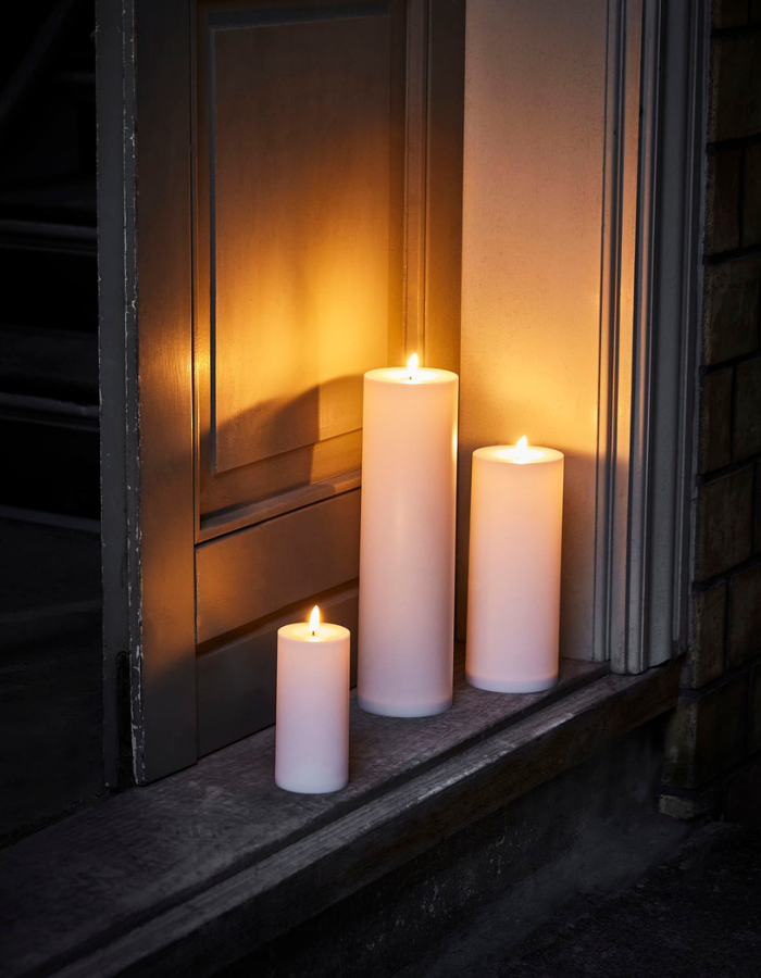 LED candle white 15 cm